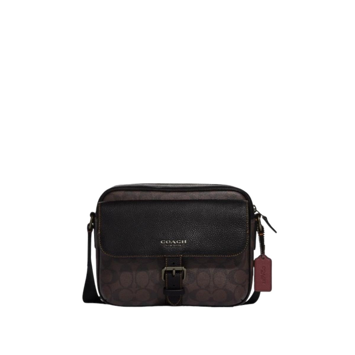 Bolsa Crossbody Coach Men in Signature Café