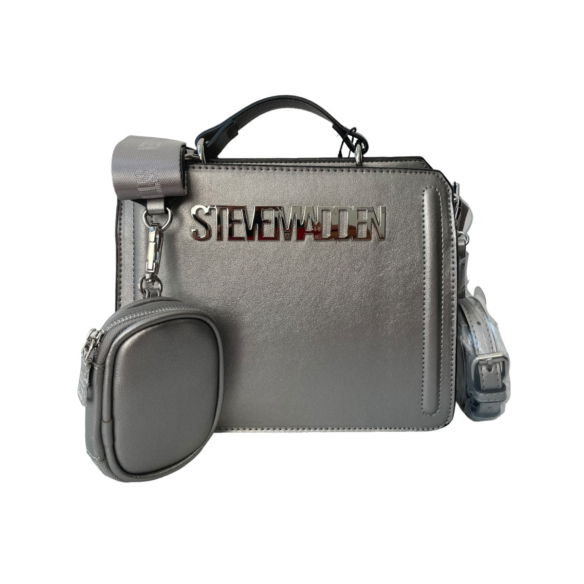 Bolsa Steve Madden Bevelyn Plateada - Redcodeshopp