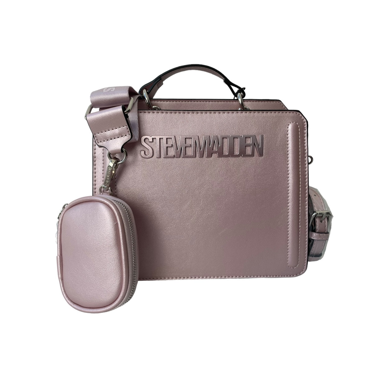 Bolsa Steve Madden Bevelyn Rosa metalico - Redcodeshopp