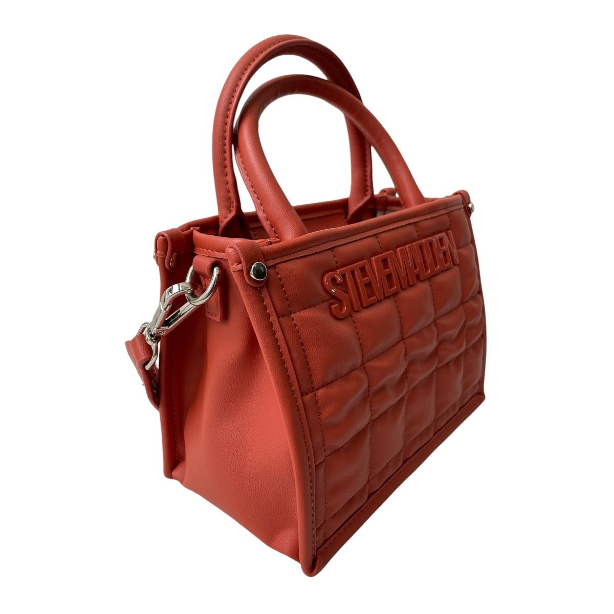 Bolsa Steve Madden Mini Tote Binko Sqares Naranja - Redcodeshopp