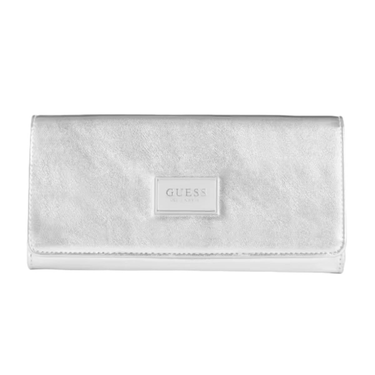 Cartera para dama Gris Metalico Guess Broche