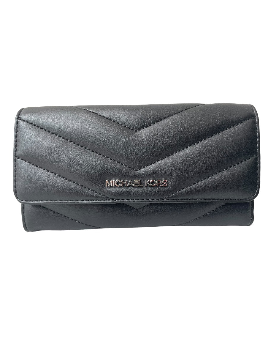 Cartera para Dama Michael Kors Trifold Black - Redcodeshopp