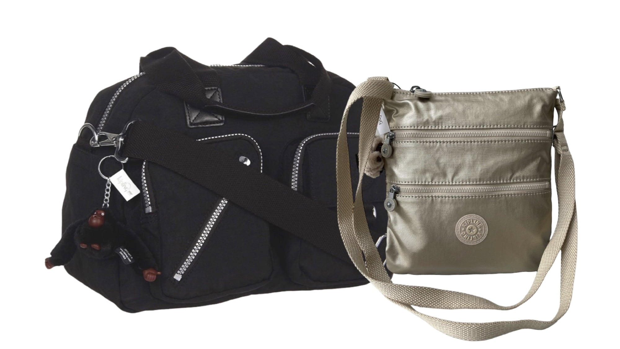 Combo de Bolsas Kipling Dome Black + Crossbody Keiko Metallic Gold - Redcodeshopp