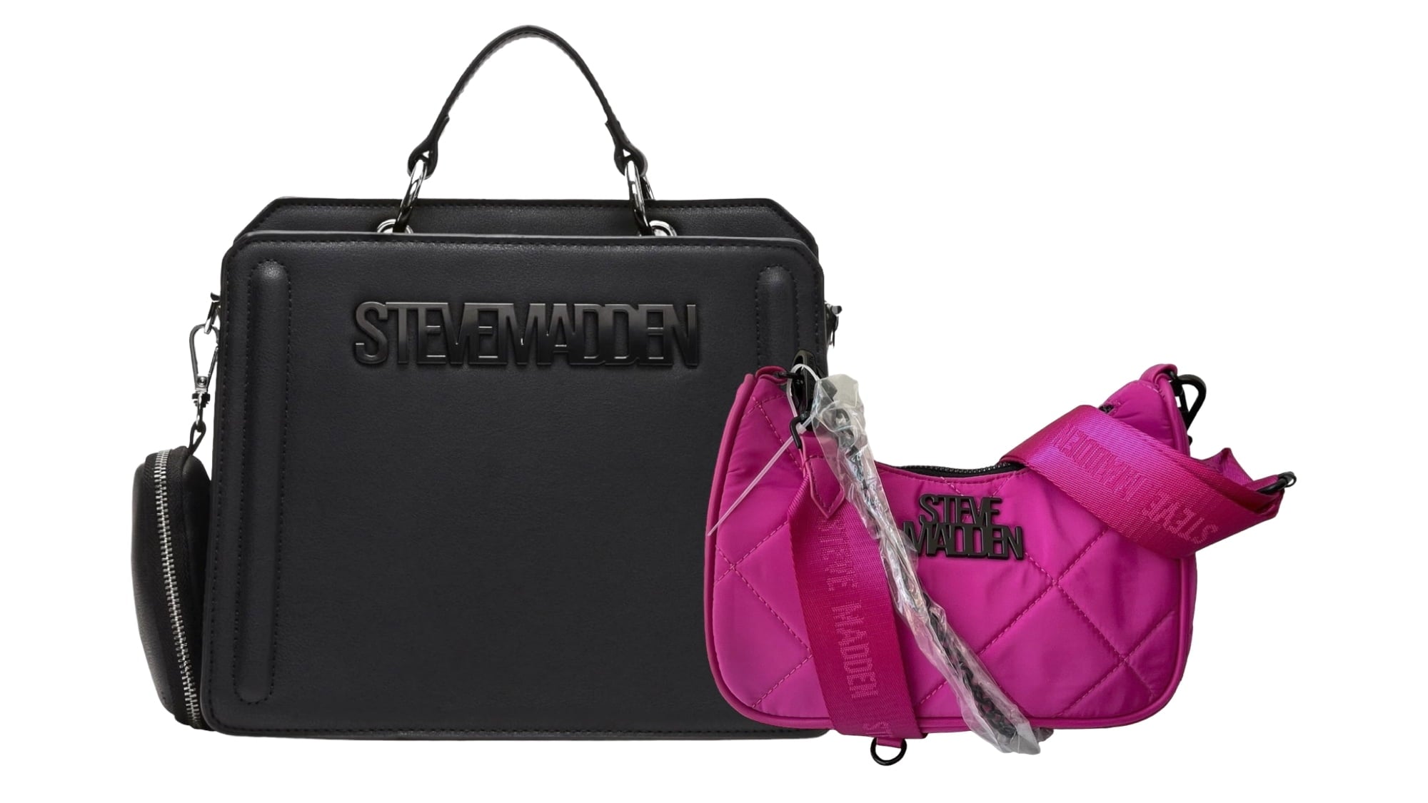 Combo de Bolsas Steve Madden Crossbody Bevelyn + Crossbody Btamela Hot Pink