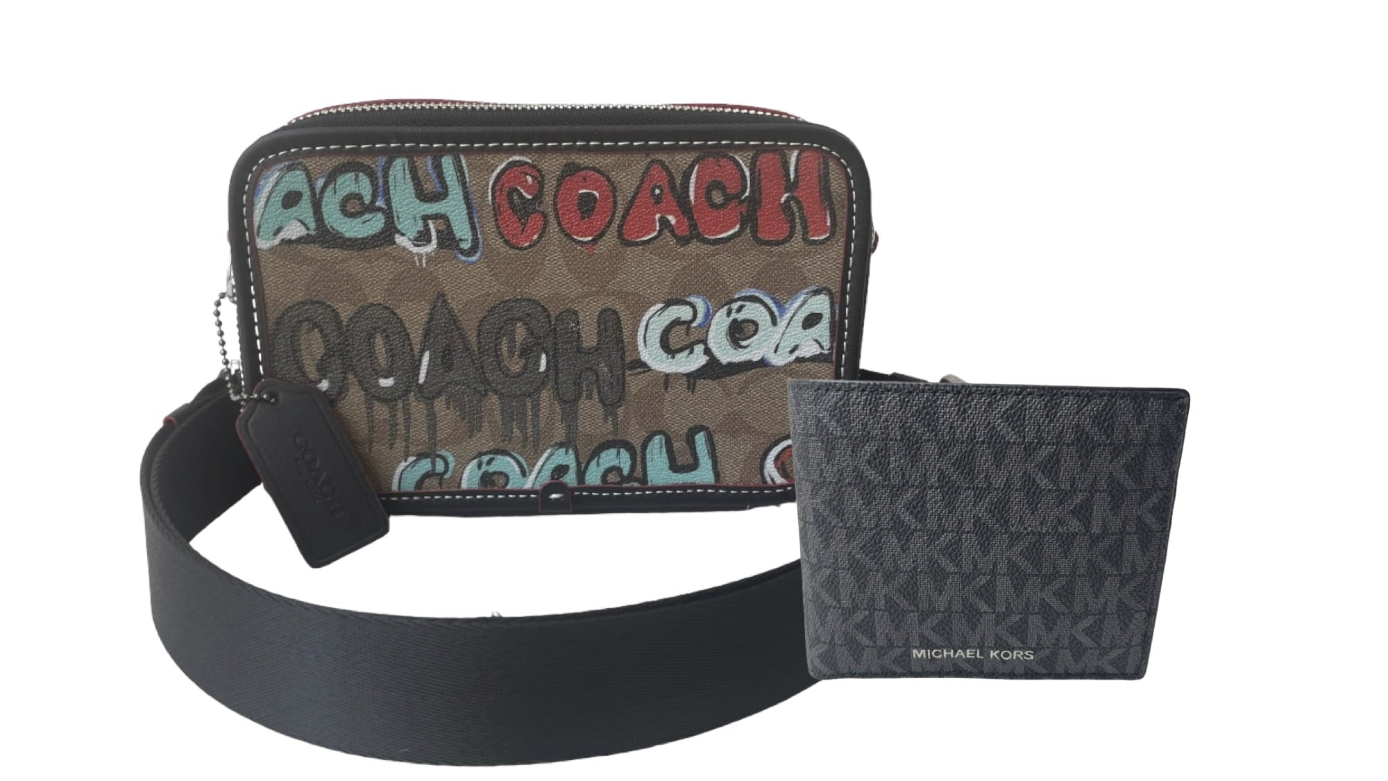 Combo día del Padre Crossbody Coach Charter Café Grafitti + Cartera Michael Kors