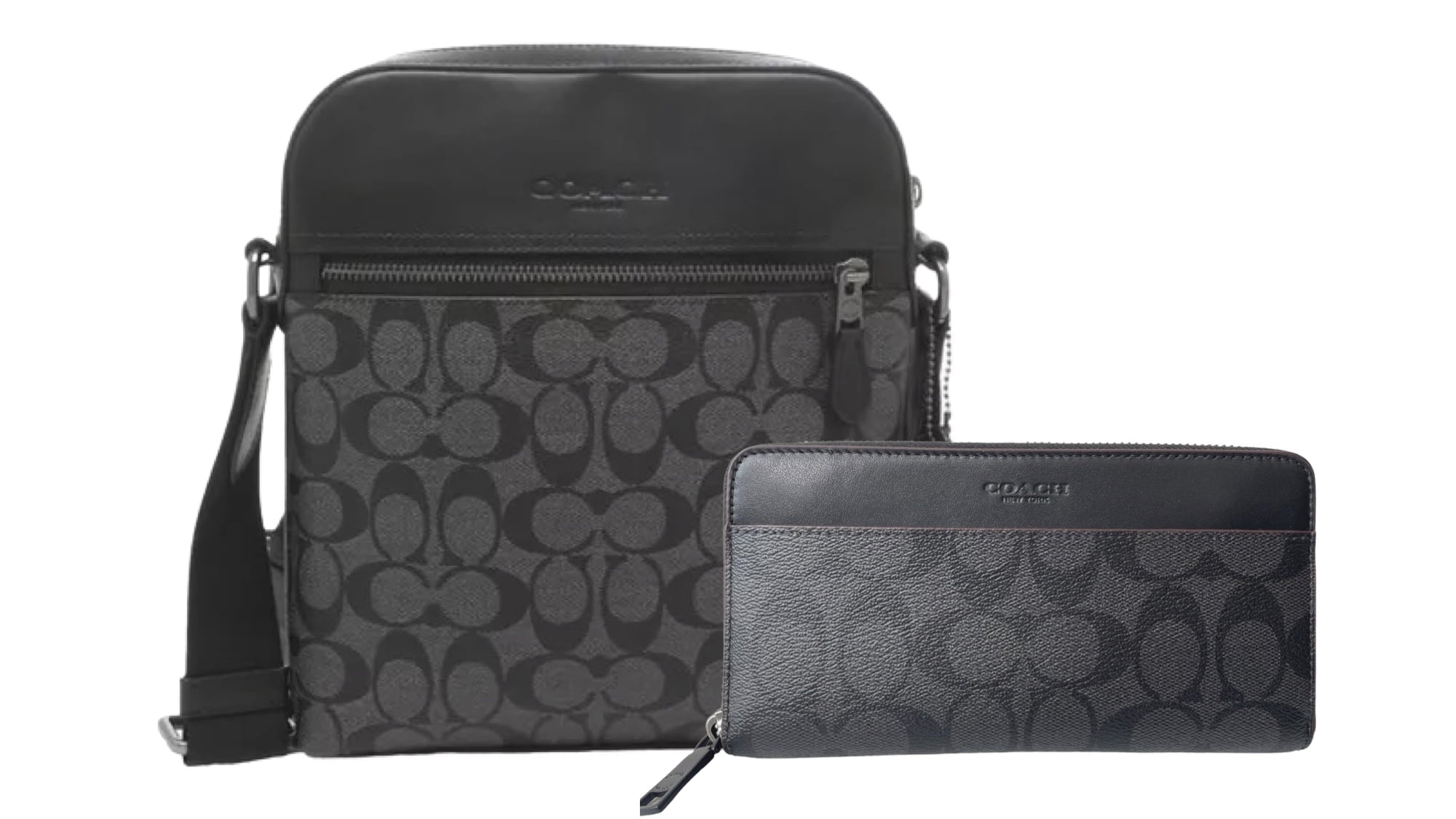 Combo día del padre Crossbody Men Signature + Cartera Medium Coach Snew York - Redcodeshopp