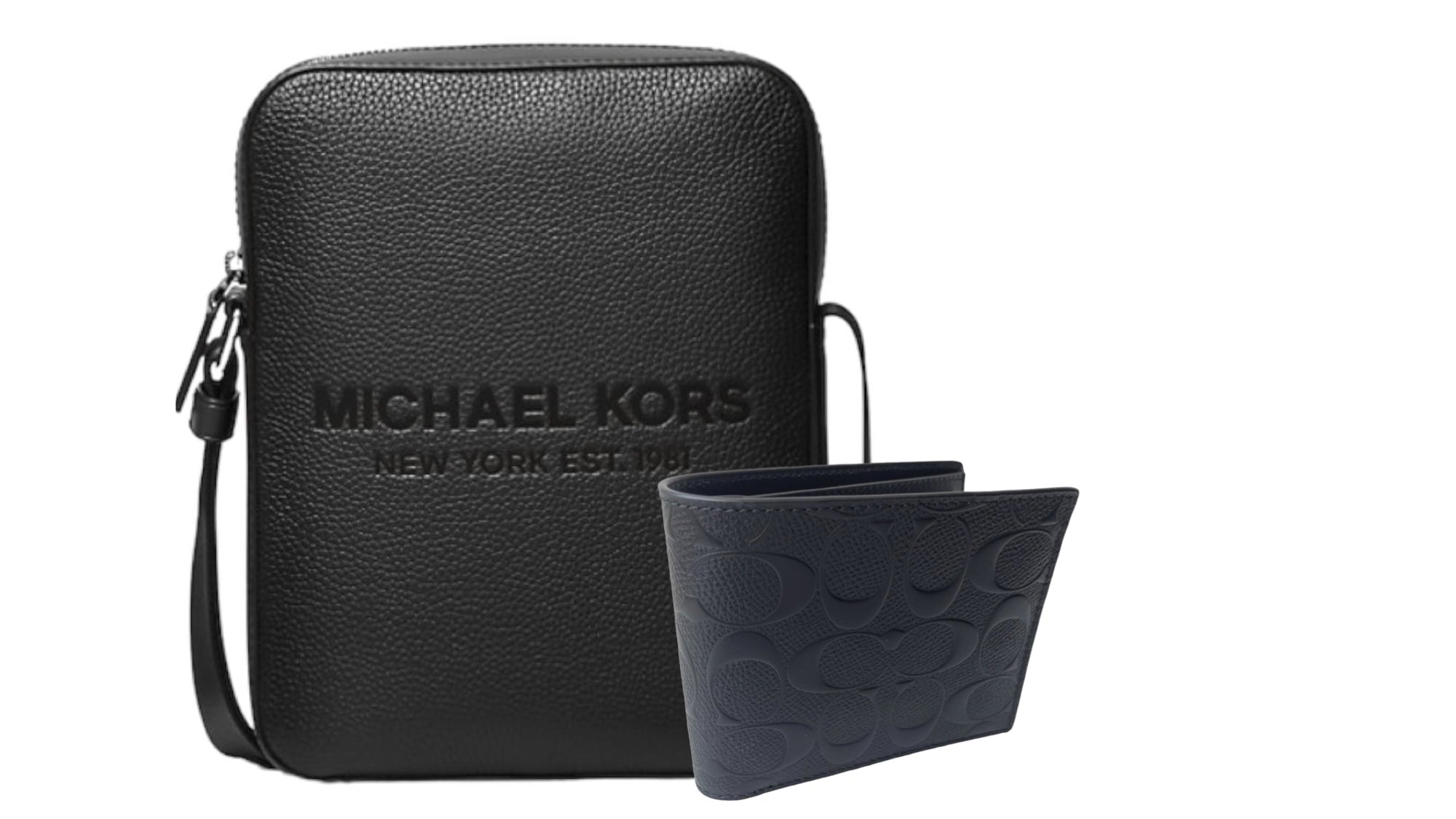 Combo Papá Crossbody Men Michael Kors + Cartera Coach Signature Black - Redcodeshopp