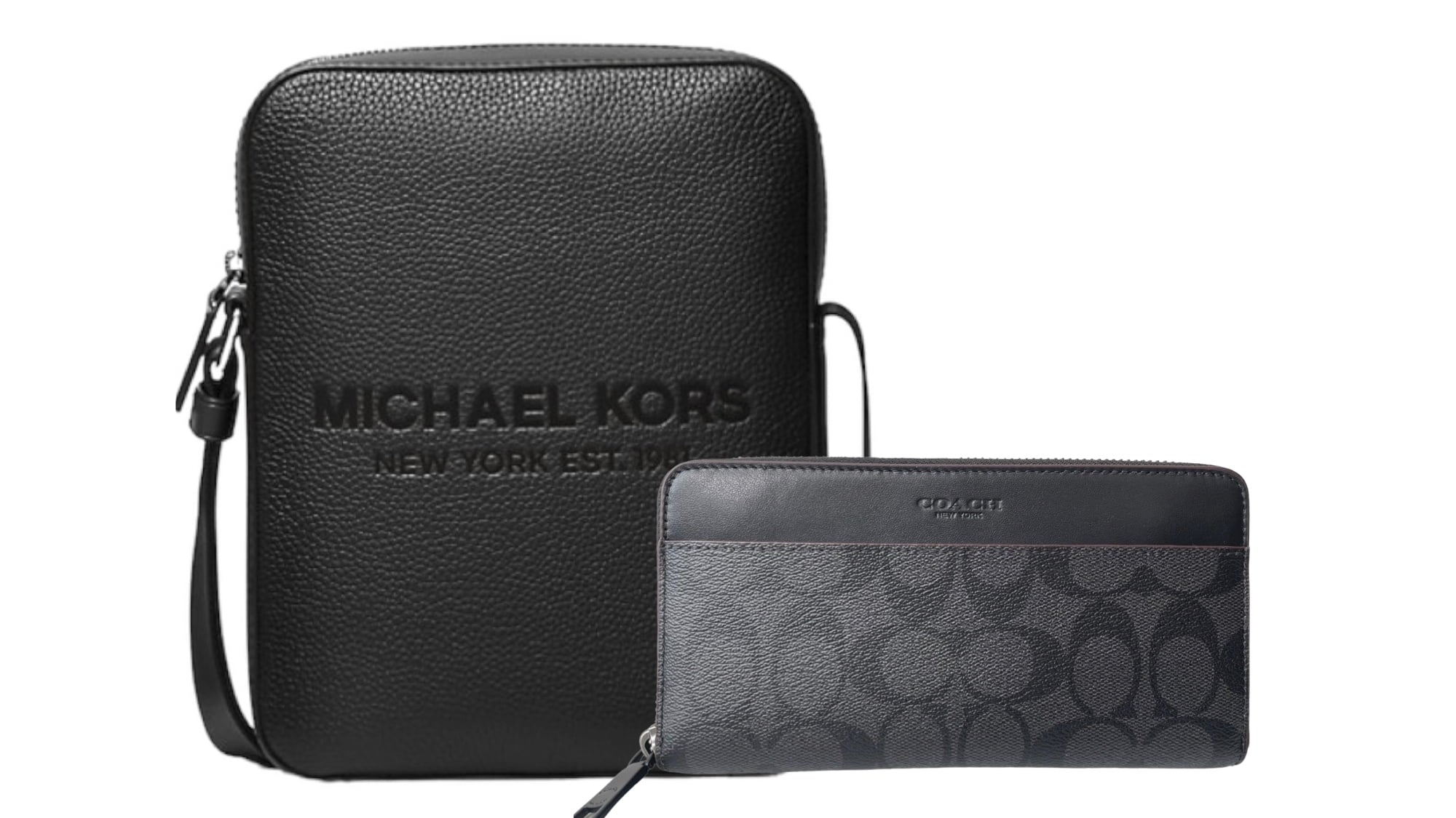 Combo Papá Crossbody Men Michael Kors + Cartera Medium Coach Snew York