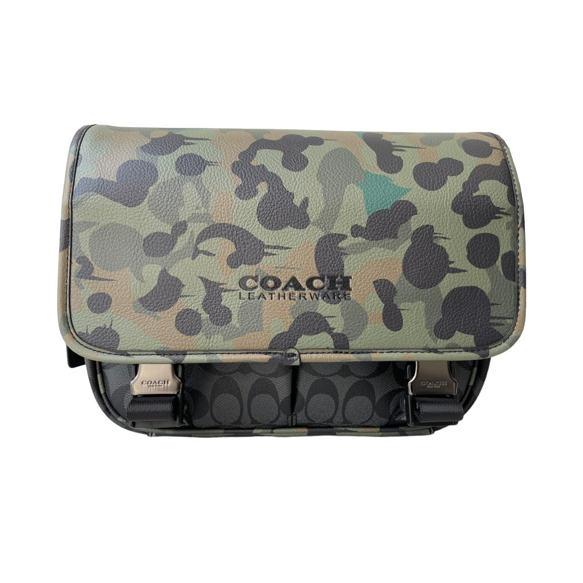 Crossbody Coach League Messenger Bag Signature Canvas Camouflage - Redcodeshopp