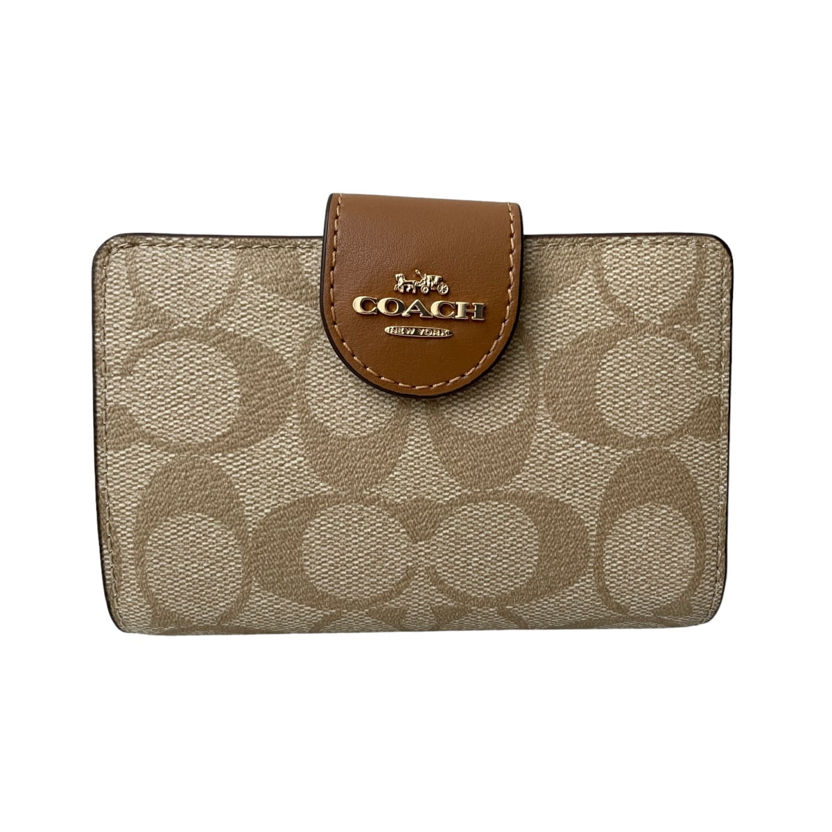 Mini Cartera Monedero Bi-fold  Coach Khaki