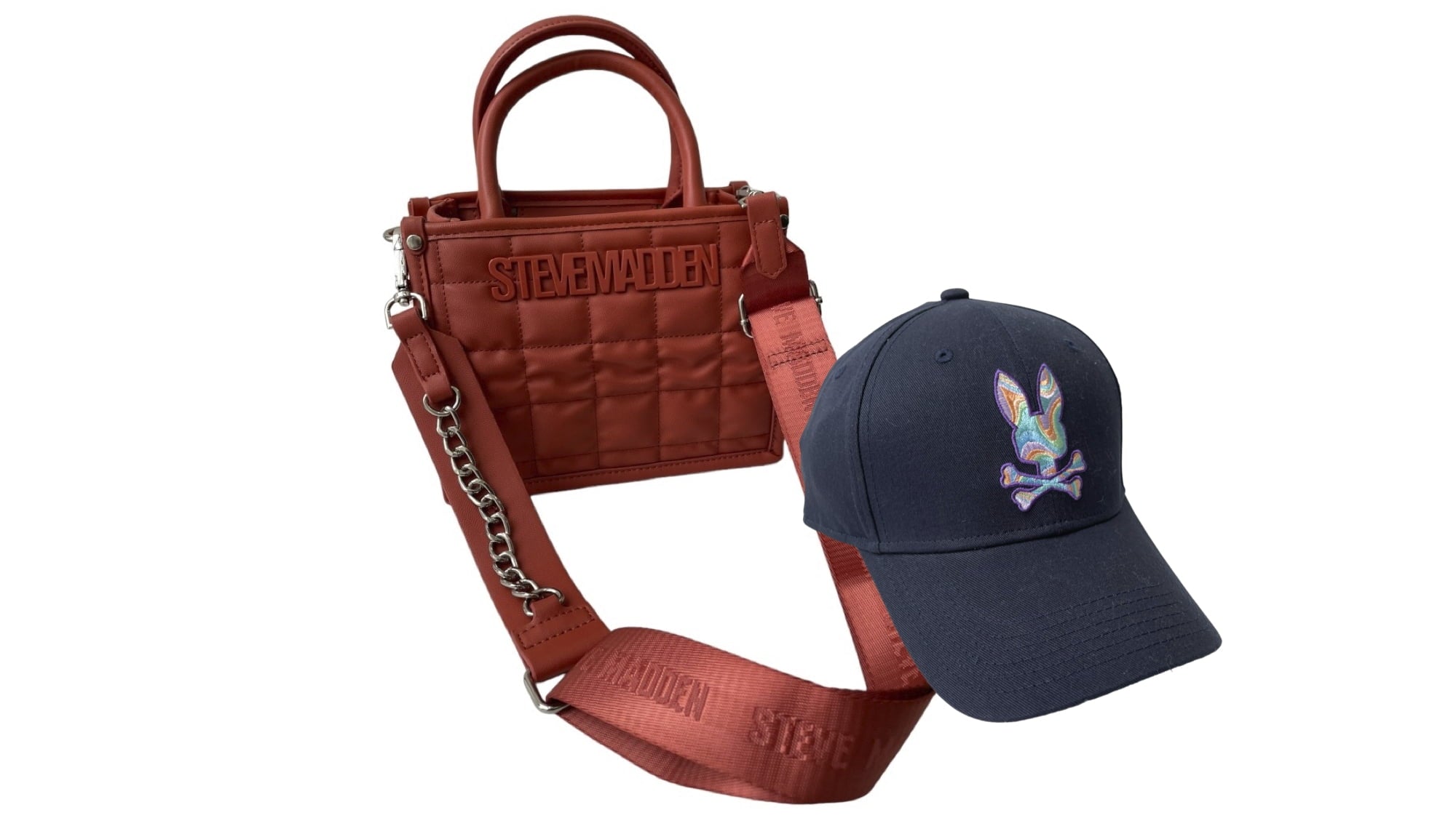 Set Bolsa Steve Madden Biniko Orange + Gorra Psycho Bunny Navy - Redcodeshopp