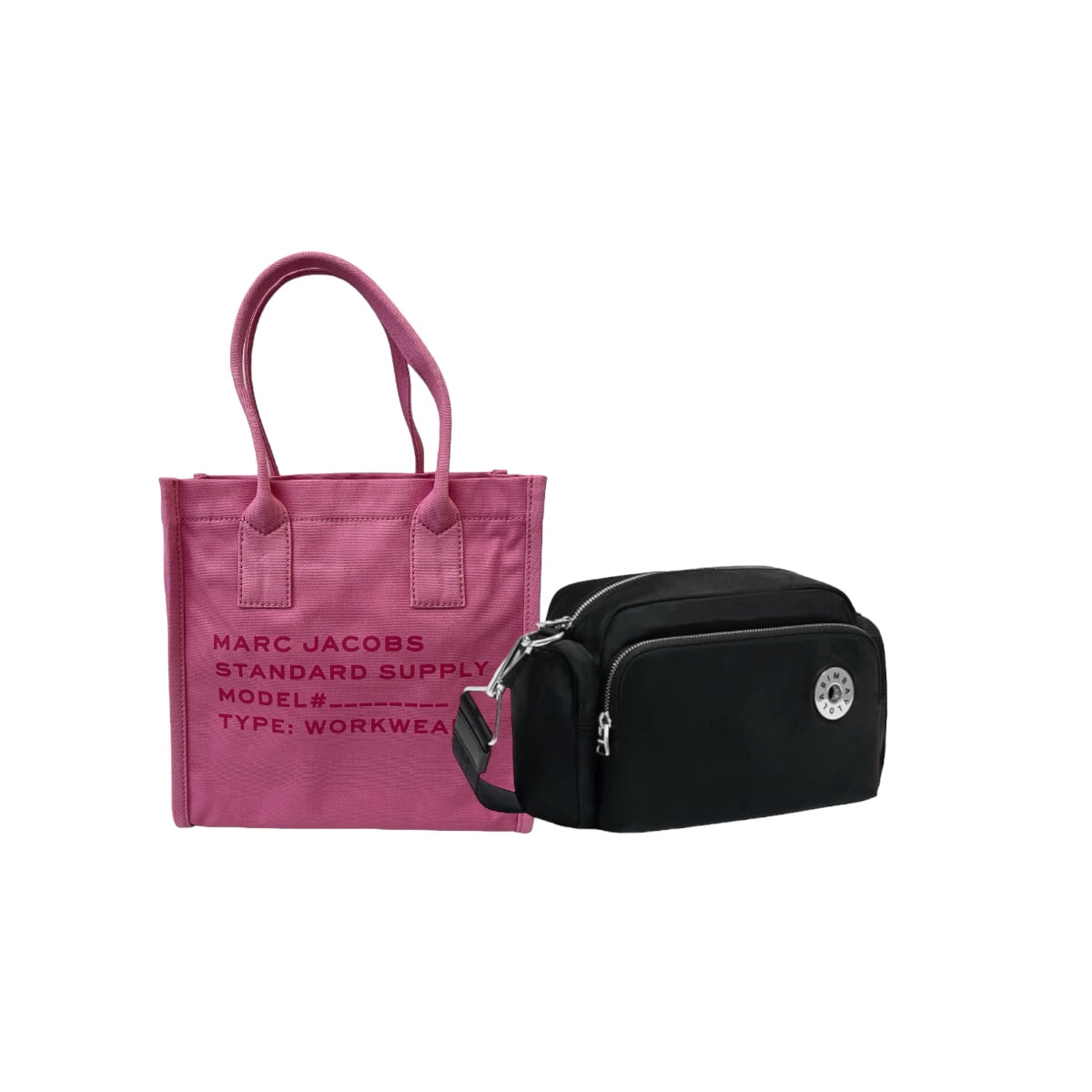 Set de bolsas Marc Jacobs The Tote Bag Rosa Mediana Tela más Bimba y Lola - Redcodeshopp