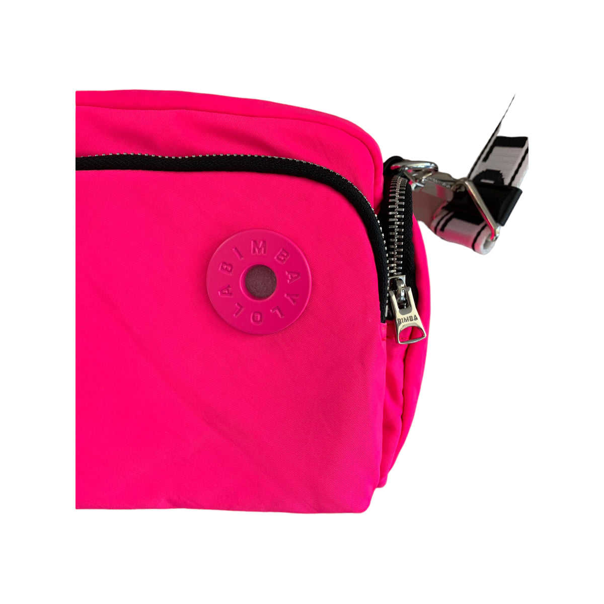 BIMBA Y LOLA. Bolso mini bandolera color rosa pastel.